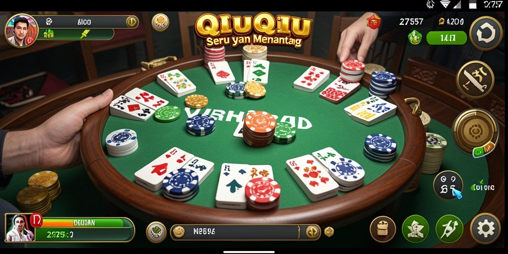Tangkapan layar menunjukkan gameplay QiuQiu yang mendebarkan.