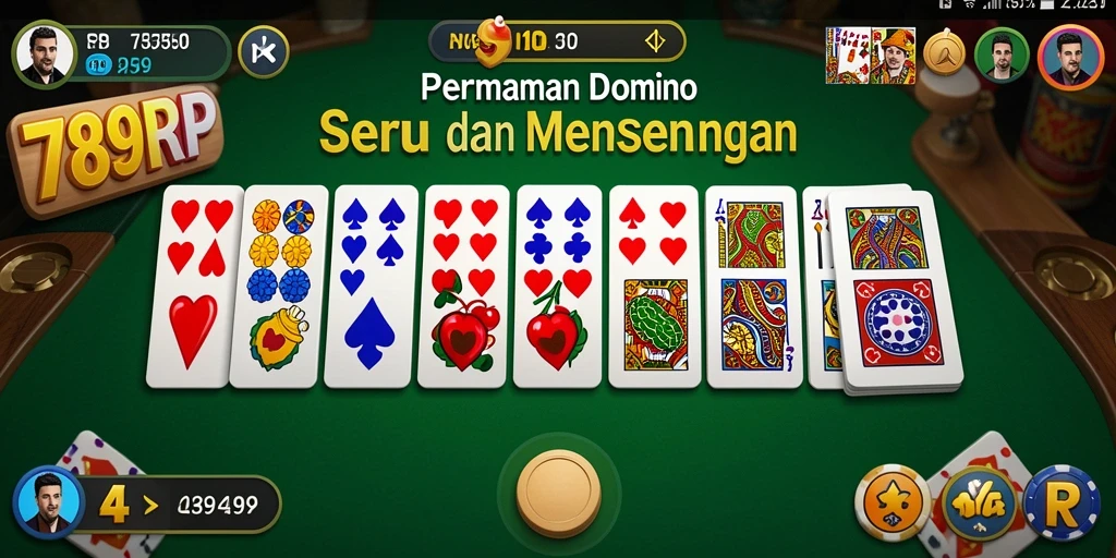 Tangkapan layar permainan Domino yang menampilkan aksi seru dalam 789RP.