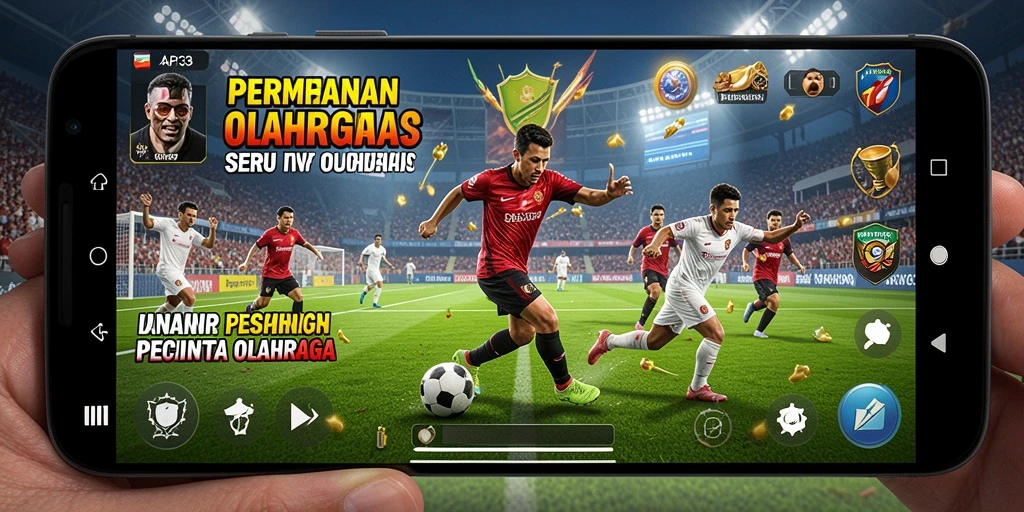 Screenshot API33 menampilkan aksi intens dalam permainan olahraga.