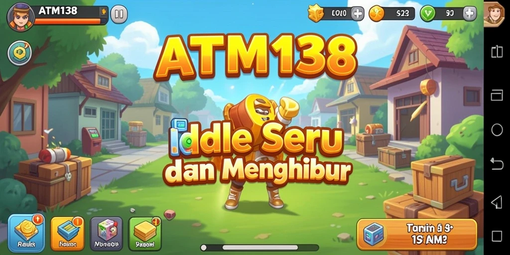 Tampilan utama <strong>ATM138</strong> yang menampilkan gameplay Idle yang seru dan menghibur.