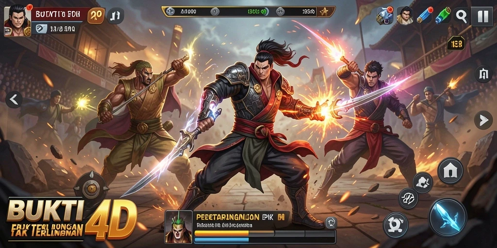Tampilan gameplay seru BUKTI4D saat pertarungan berlangsung.
