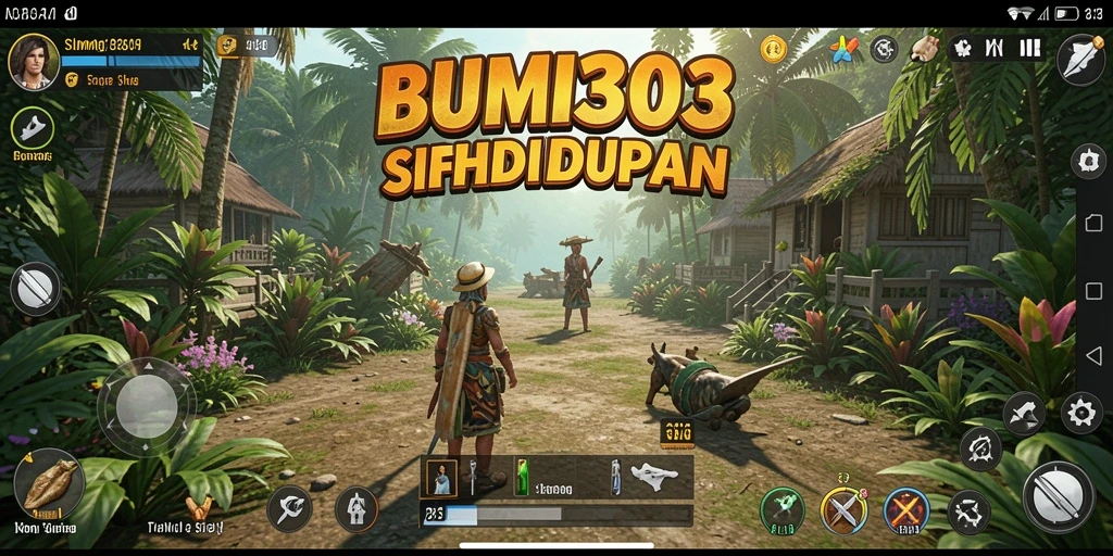 Tampilan gameplay yang interaktif dan penuh warna dari BUMI303.