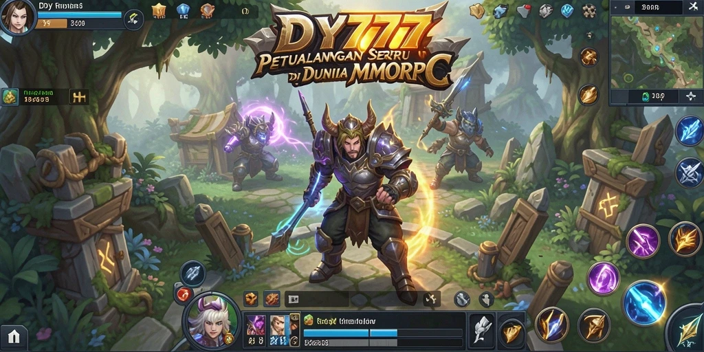 Screenshot gameplay <strong>DY777</strong> menampilkan aksi pertarungan seru di dunia fantasi.