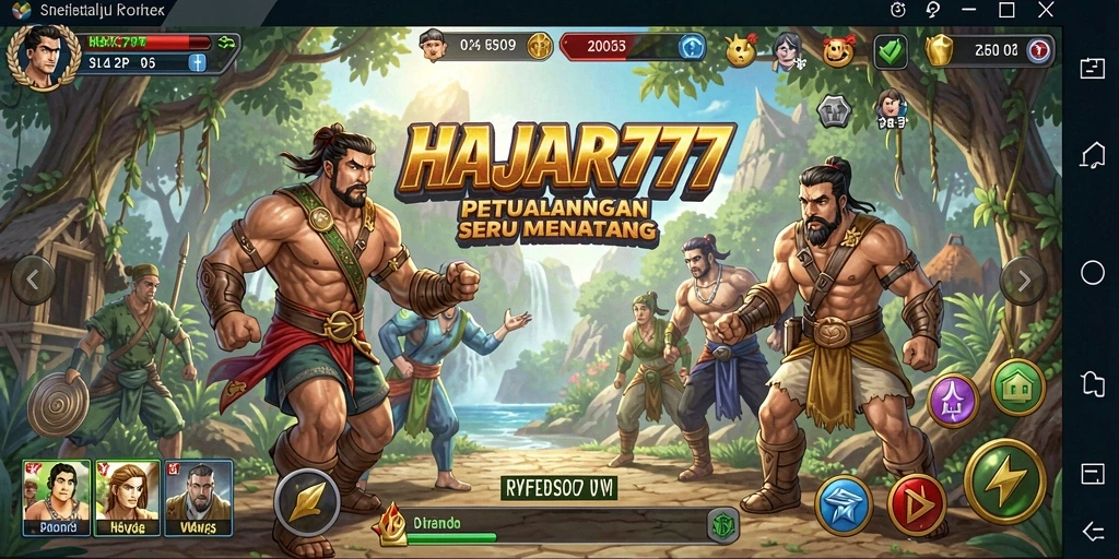 Tampilan gameplay petualangan yang menakjubkan di HAJAR777.