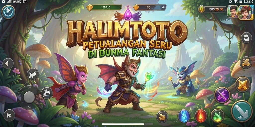 Tangkapan layar HALIMTOTO menampilkan momen petualangan seru di dunia fantastis.