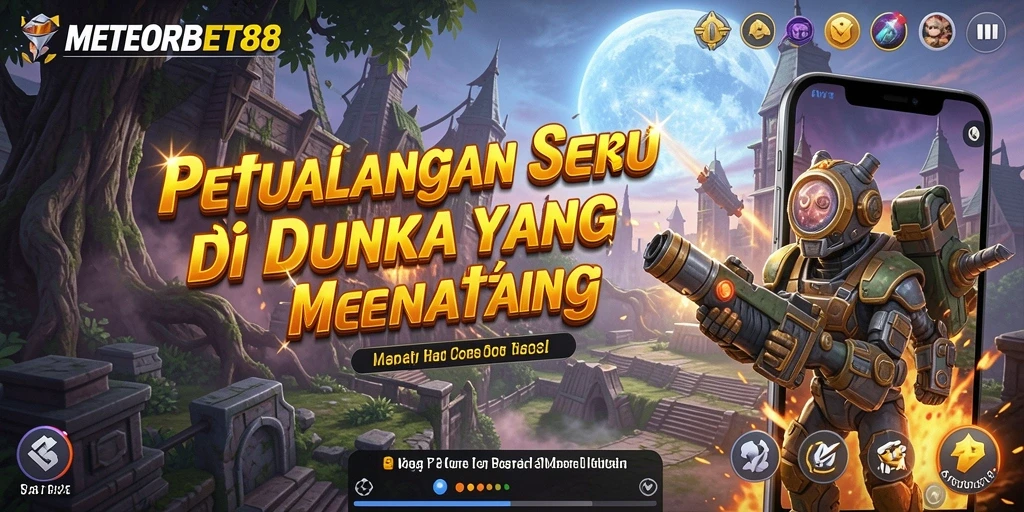 Screenshot gameplay METEORBET88 yang menunjukkan petualangan seru.