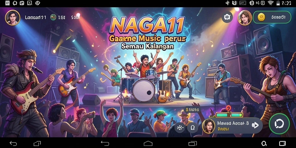 Tampilan interaktif NAGA11 saat bermain lagu favorit.
