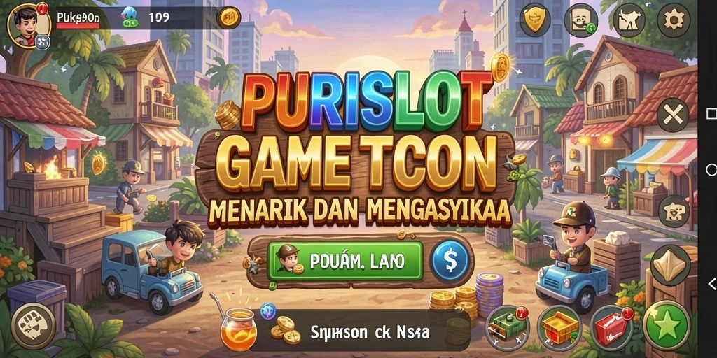 Screenshot menunjukkan gameplay menarik dan dinamis dari PURISLOT.