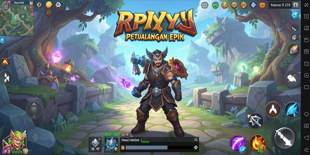 Tangkapan layar menampilkan pertarungan epik dalam RPYYY.