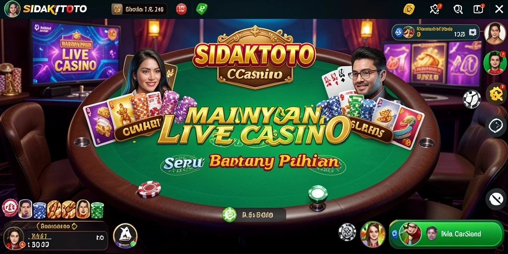 Tampilan gameplay Live Casino SIDAKTOTO yang mendebarkan dan interaktif.