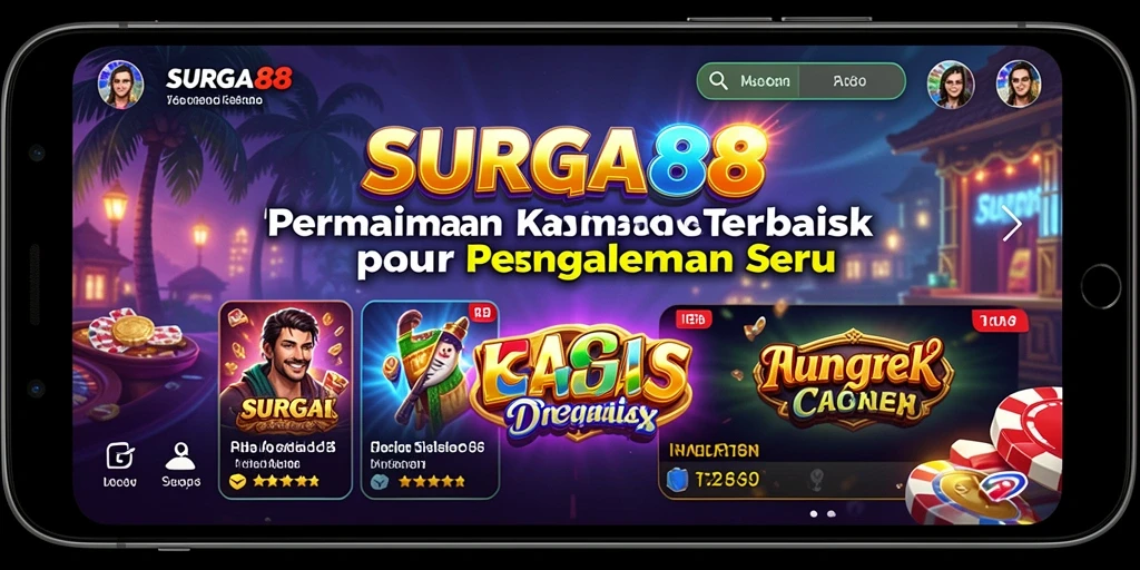 Tampilan menarik dari permainan kasino SURGA88 yang mendebarkan.