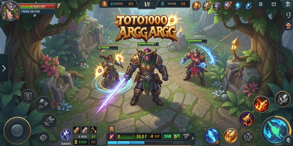 Screenshot gameplay TOTO1000 dengan aksi pertempuran yang mendebarkan.