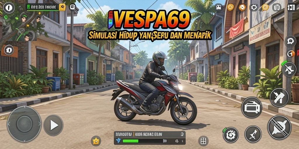 Tampilan gameplay VESPA69 yang mendebarkan dan realistis.